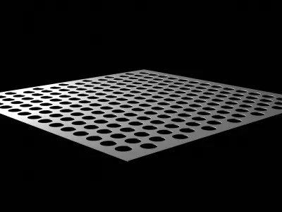 Perforated panel with 39 percent of opening 3D model