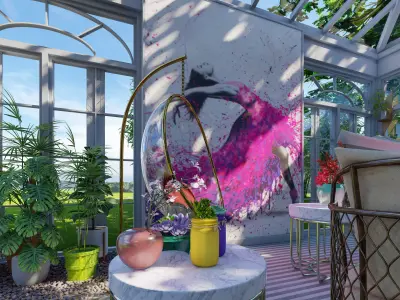 Modern Outdoor Coffee Shop  3D model