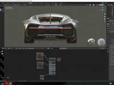 Bugatti Chiron Sport  Low-poly 3D model