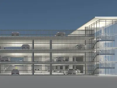 Parking garage building 25-23 3D model