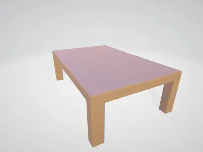 Wooden Table Free low-poly 3D model