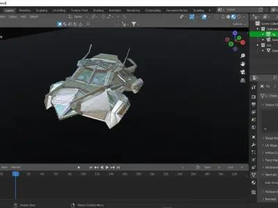 Futuristic Car Low-poly 3D model