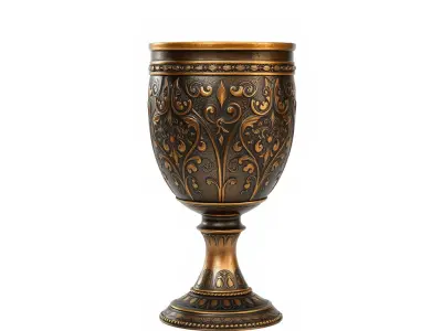 Ornate Goblet Model Pack with Intricate Patterns Low-poly 3D model