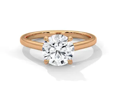 solitaire ring with detail images and 360 render videos 105 3D print model