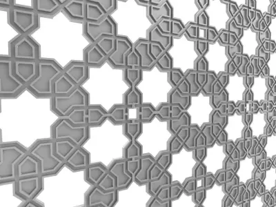 Arabic Decorative Pattern T2 Low-poly 3D model