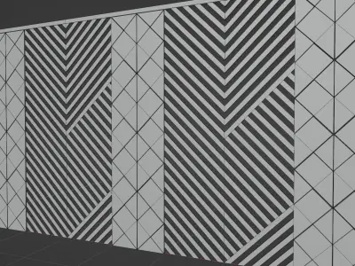 Wall wood seamless set2 V21 3D model