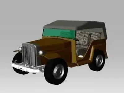 GAZ-67 jeep 3D model
