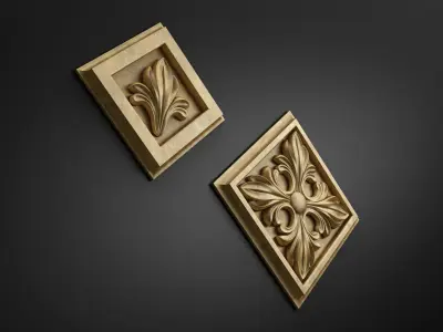 Carved rosette 3D model