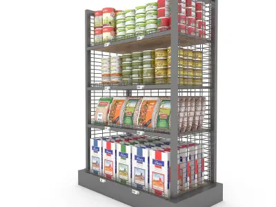 3D canned food 03 Low-poly 3D model