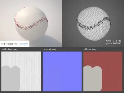 Baseball Ball 3D model