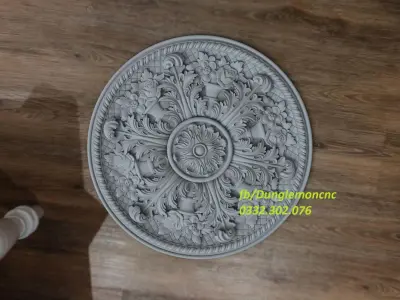 01 Round rosette 3D print model 6 3D print model