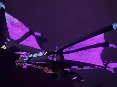 Low Poly Stylized Wyvern Low-poly 3D model