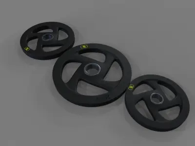 Barbell Plates Free 3D model