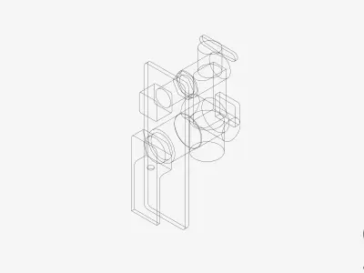 Wall Mixer Tap - Luxury - Round - Diverter Low-poly 3D model