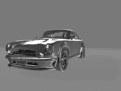 Classic Red Sports Car 3D Model Low-poly 3D model