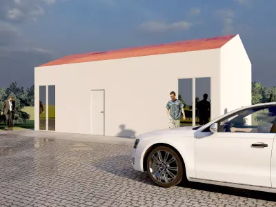 Simple Temporary Musholla SketchUp  Lumion File Free low-poly 3D model