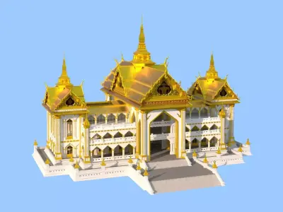 Southeast Asian Luxury Hotel 3D Model 3D model