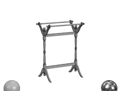 BOONE HEIRLOOM CHERRY BLANKET RACK 3D model