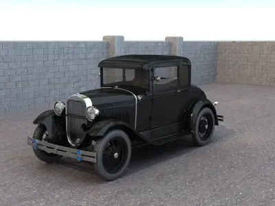 Classic Car Coupe 3D model