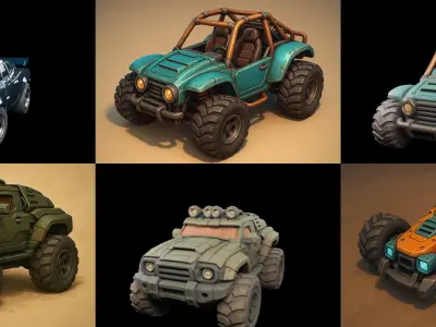 Gt one Car bundle 14 pack 100 glb 3D model