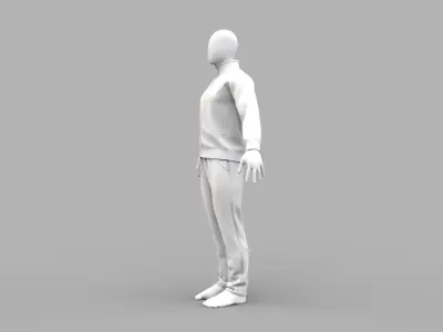 Men tracksuit sports jacket sweat pants Marvelous Designer 3D model