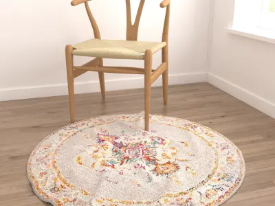 Round Rug Set 60 3D model