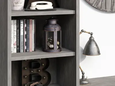 RH LAGUNA STORAGE DESK 3D model