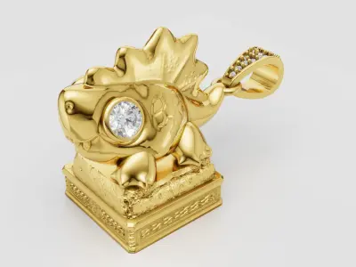 Dianasure Gold Pendant   3D print model