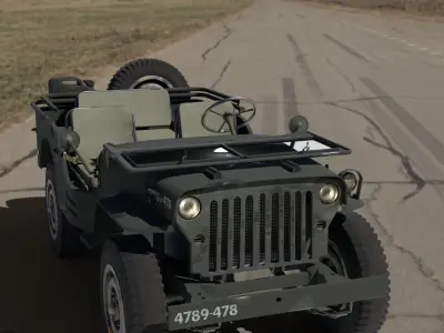 jeep willis low poly Low-poly 3D model