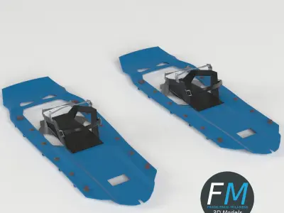 Modern snow shoes 3D model