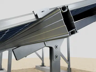 Lightweight Ground Solar Construction Type-2 3D model