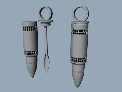 Bullet and spoon pendant 3D print model