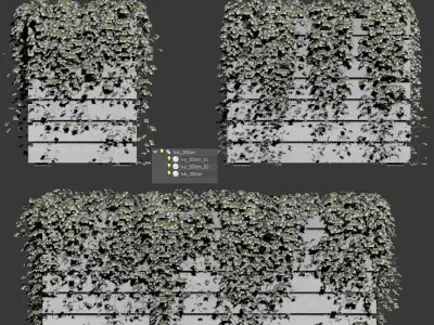 Ivy in tubs - 3 models 3D model