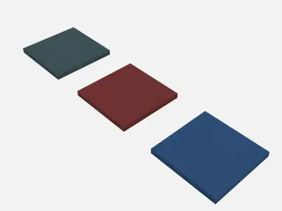 Rubber tiles 500x500x40 Low-poly 3D model