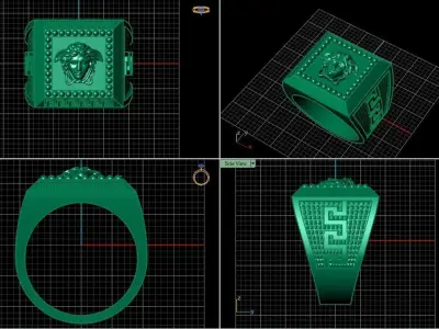 Anillo Medusa 3D print model