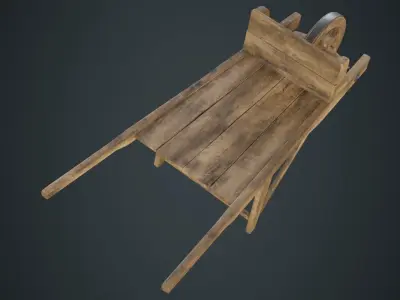 Wheelbarrow 2A Low-poly 3D model