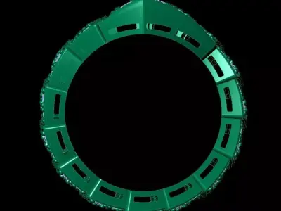 Snake Diamonds Ring and Bvlgari Serpenti Earring 3D print model 3D print model