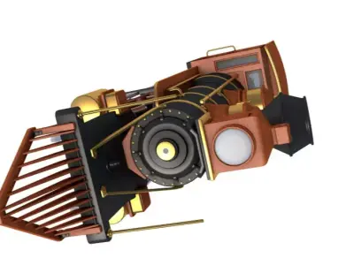 Steam Train Locomotive 3D model