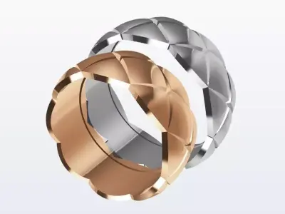 Wedding rings 3D print model shop
