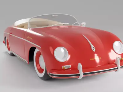 Porsche 356A 1600 S Speedster 1955 3D model