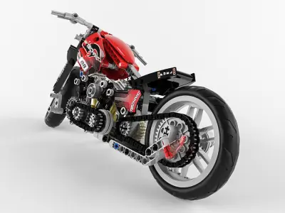 Lego Technic Motorbike Alternative 3D model