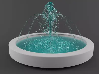 Fountain 3 static Free 3D model