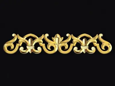 Central decor ornament for furniture 3D model 157