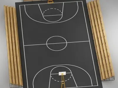 Basketball Court 03 3D model