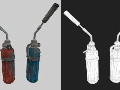 Blowtorch Tool Low-poly 3D model
