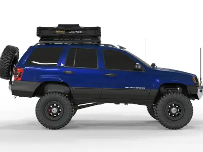 jeep grand Cherokee 2005 overland 4x4  3D model