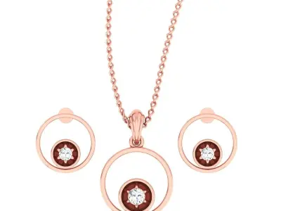 Pendant Earrings combo - 340 3D print model