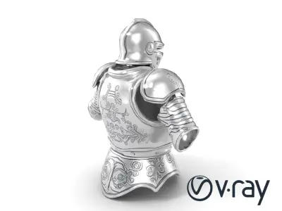 Elven Knight Mithril Armor Set model pack Low-poly 3D model