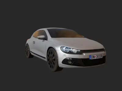 Low Poly Car 7 volkswagen polo Low-poly 3D model