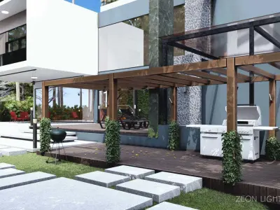 NATIVE REVIT MODERN HOUSE  3D model
